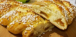 Brioche Tressée Fourrée à la Confiture au Thermomix