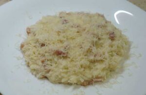 Risotto à la carbonara allégé