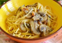 spaghettis carbonara aux champignons WW