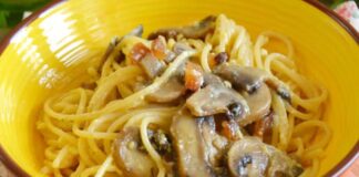 spaghettis carbonara aux champignons WW