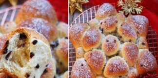 Brioche de Noël aux Pépites de Chocolat au Thermomix