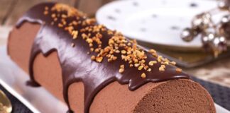 bûche à la mousse au chocolat et Baileys au Thermomix