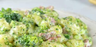 gnocchis au brocoli et jambon WW