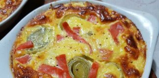 Clafoutis Léger au Saumon et Poireaux WW