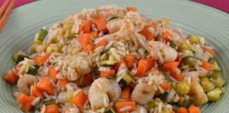 Riz Sauté aux Crevettes et Légumes WW