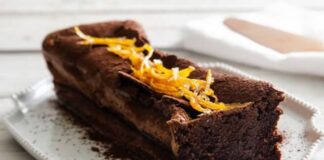 cake fondant au chocolat et à l'orange au Thermomix,
