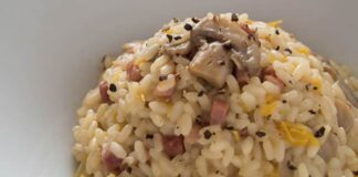 risotto aux champignons / poivrons et jambon ww
