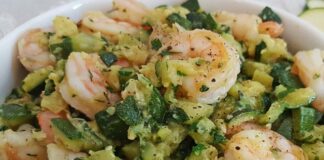 Poêlée aux Crevettes et aux Courgettes WW