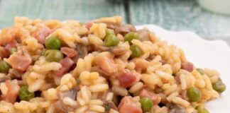Risotto aux Champignons / Petits Pois et Jambon WW