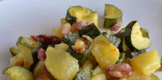 Poêlée de Courgette et Pomme de Terre aux Lardons WW