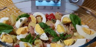 salade de pomme de terre au thon et aux œufs au Thermomix