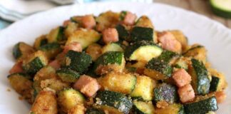 Poêlée de Courgettes au Jambon et au Parmesan WW