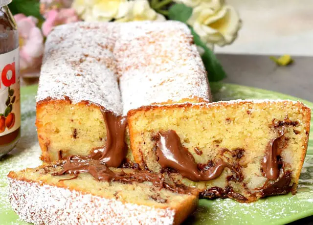 Cake A La Banane Et Au Nutella Au Thermomix Plat Et Recette