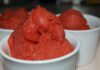 sorbet aux fraises et à la menthe au Thermomix