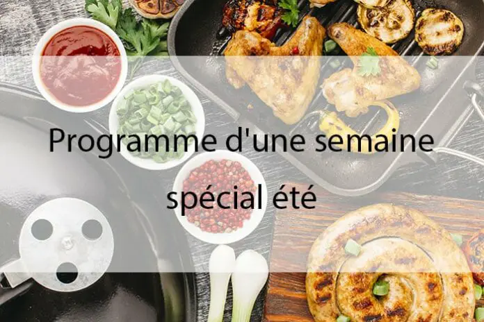 Programme d'une semaine spécial été