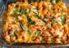 Gratin de pâtes aux courgettes et jambon