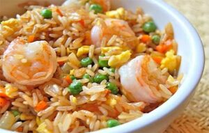 Risotto petits pois et crevettes