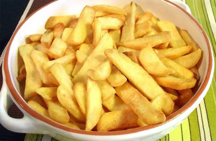 Frites cuites four