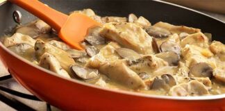 Poulet crémeux aux champignons ww