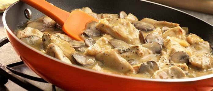 Poulet crémeux aux champignons ww