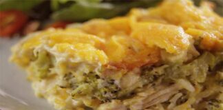 Quiche au poulet et brocoli sans pâte