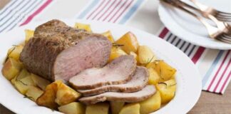 Rôti de veau aux pommes de terre