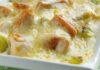 Gratin de poireaux et poulet