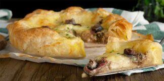 Quiche à la mozzarella et aux anchois