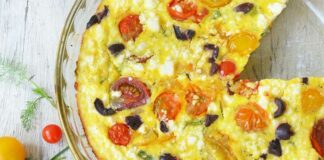 Quiche sans pâte à la tomate et feta