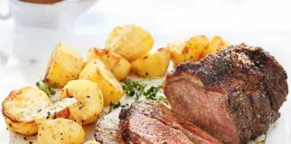 Rosbif à la moutarde et au poivre