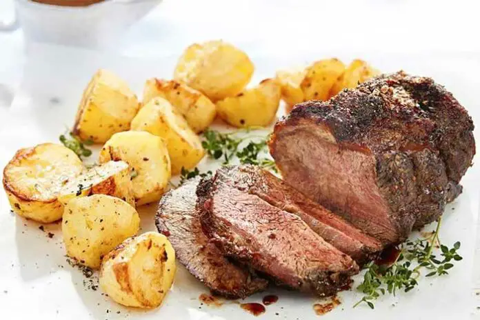 Rosbif à la moutarde et au poivre
