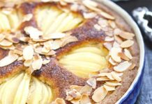 Tarte aux poires chocolat et amandes