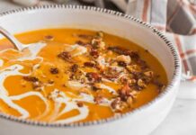 Velouté de Butternut au curry et aux noisettes au Thermomix