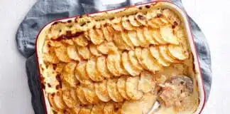 Gratin de pomme de terre et saumon fumé
