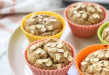 Muffins à l'avoine et banane