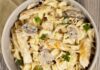 One pan pasta au poulet et champignons