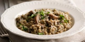 Risotto crémeux aux champignons