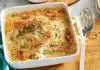 Gratin de poisson et champignons