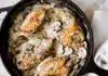 Poulet à la moutarde et aux champignons