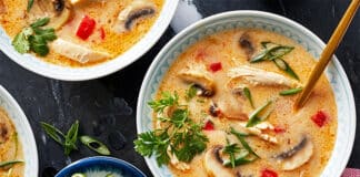 Soupe de poulet thaï au thermomix