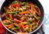 Wok de boeuf aux légumes