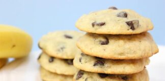 cookies aux bananes et pépites de chocolat