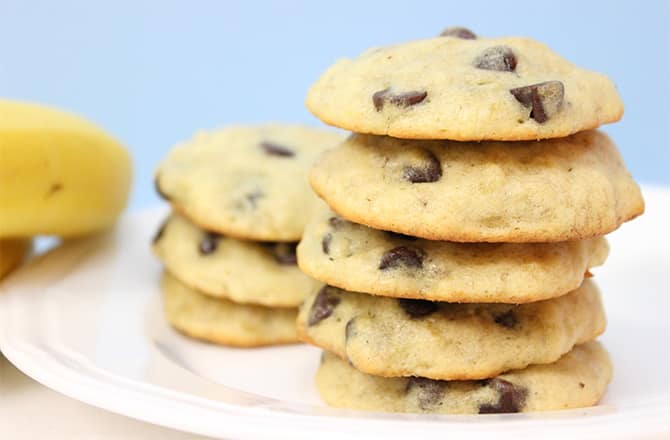 cookies aux bananes et chocolat