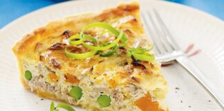 Flan de poireaux d'oignons et thon