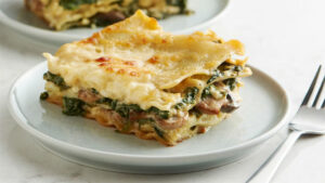 Lasagnes épinards et champignons