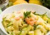Tagliatelles aux crevettes et courgette