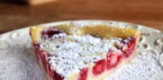 Tarte sans pâte au fromage blanc et framboises