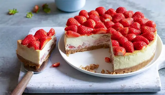 Cheesecake aux fraises et fromage frais