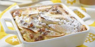 Clafoutis aux pommes et raisins secs