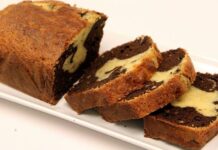 Gâteau marbré au chocolat yaourt et noix de coco